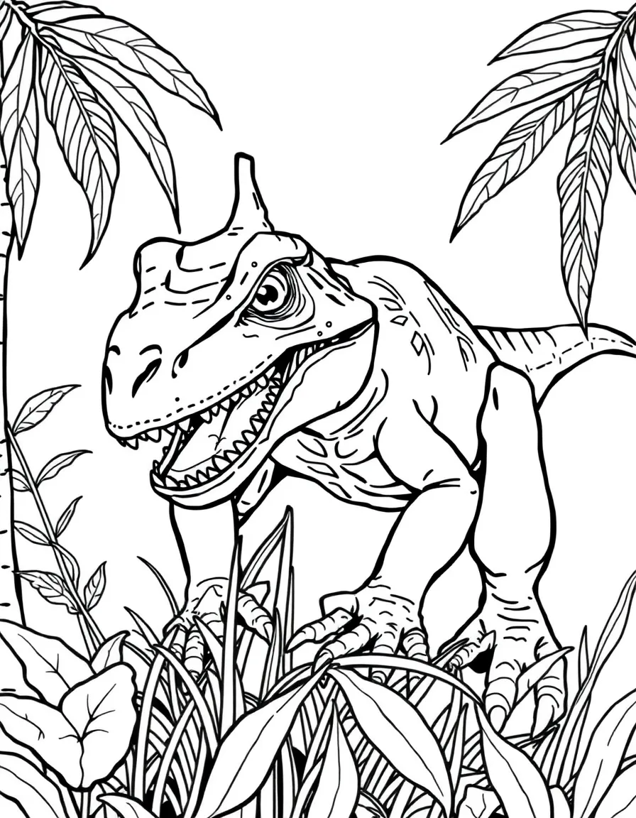 A Bonitasaura with its guillotine-like jaw browsing on vegetation