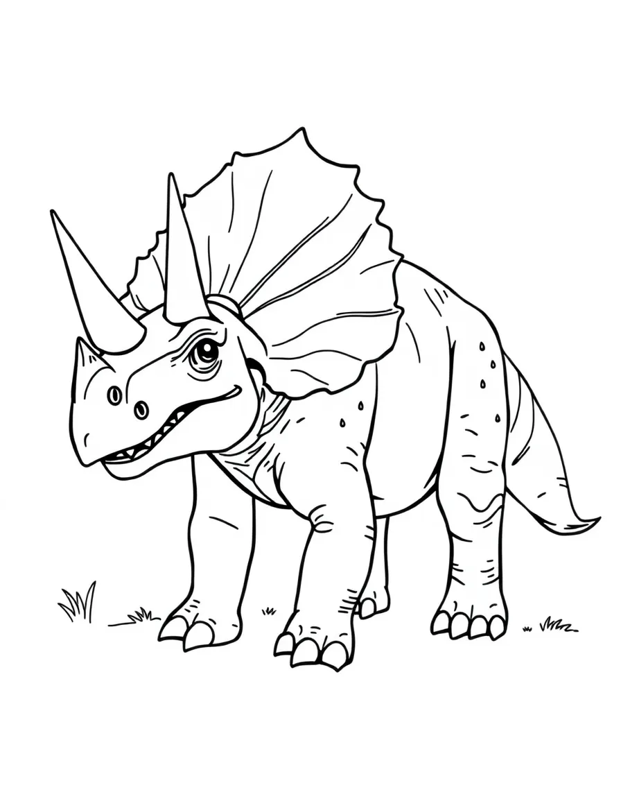 A Zuniceratops, an early ceratopsian, with its small horns and frill