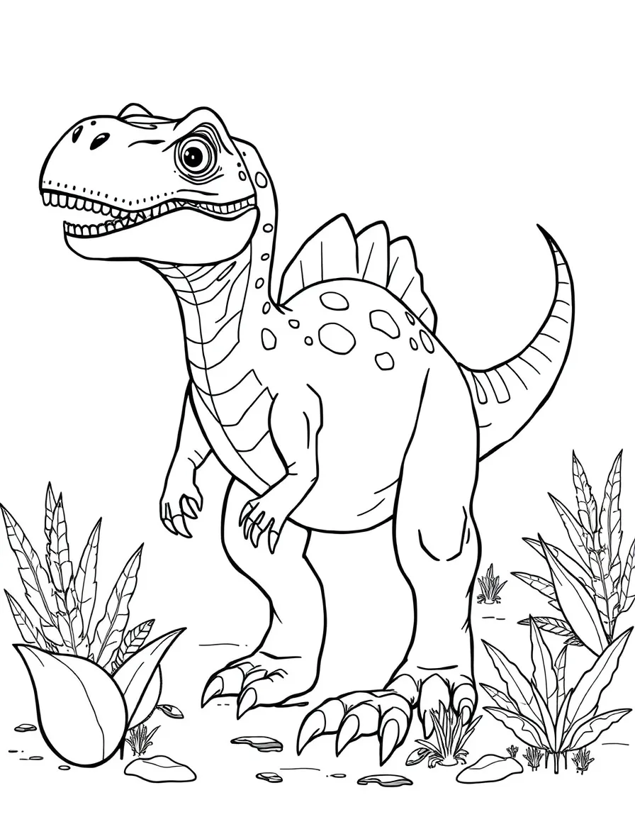 A Chilesaurus, the "platypus" dinosaur with its mix of features, foraging