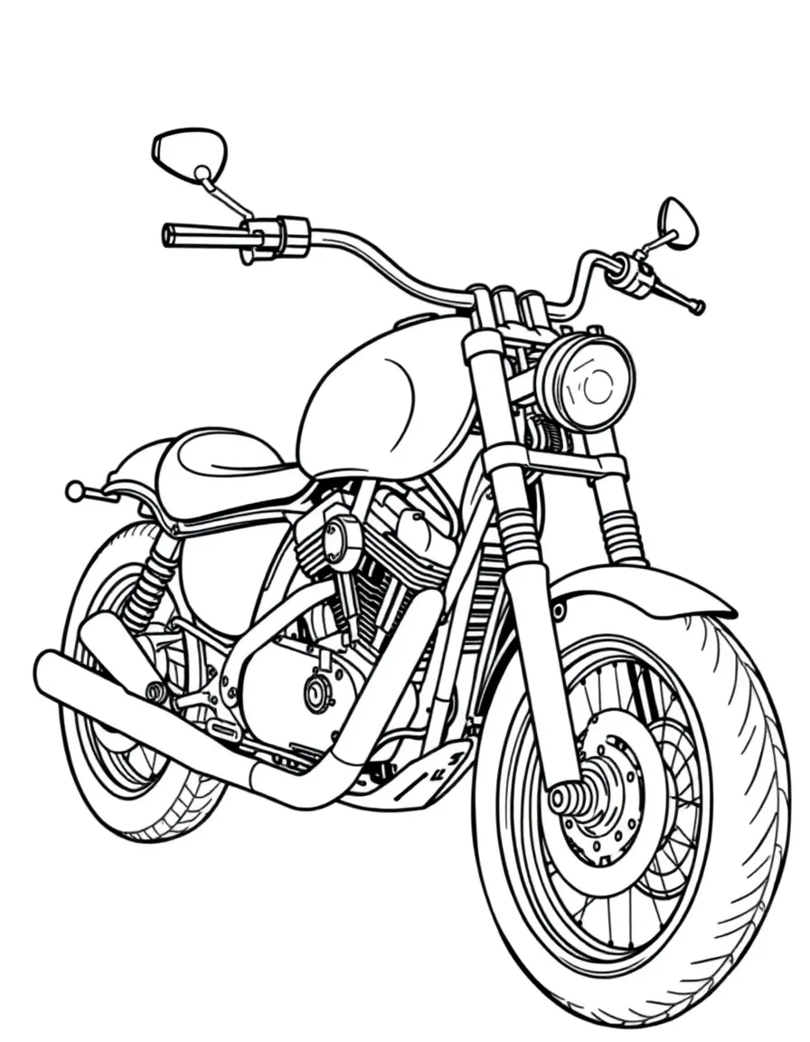 A bobber motorcycle with minimalist design and solo seat