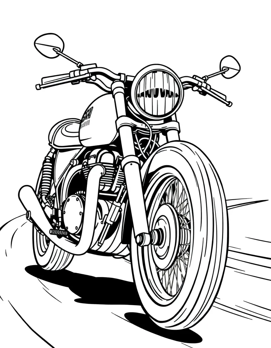A vintage board track racing motorcycle with thin tires