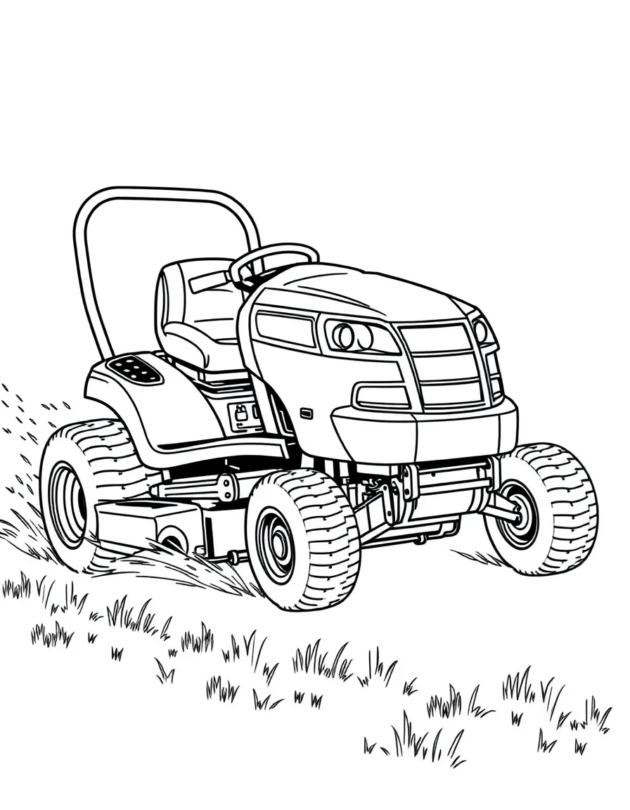 A modified lawn mower racing vehicle