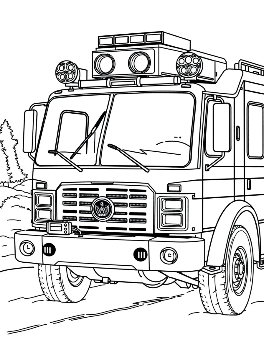 A fire chief's SUV with communication equipment