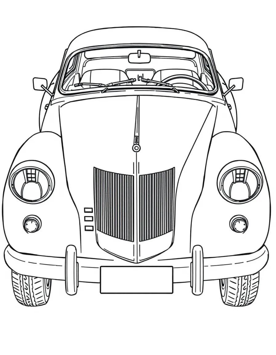 A classic car converted to electric with modern components