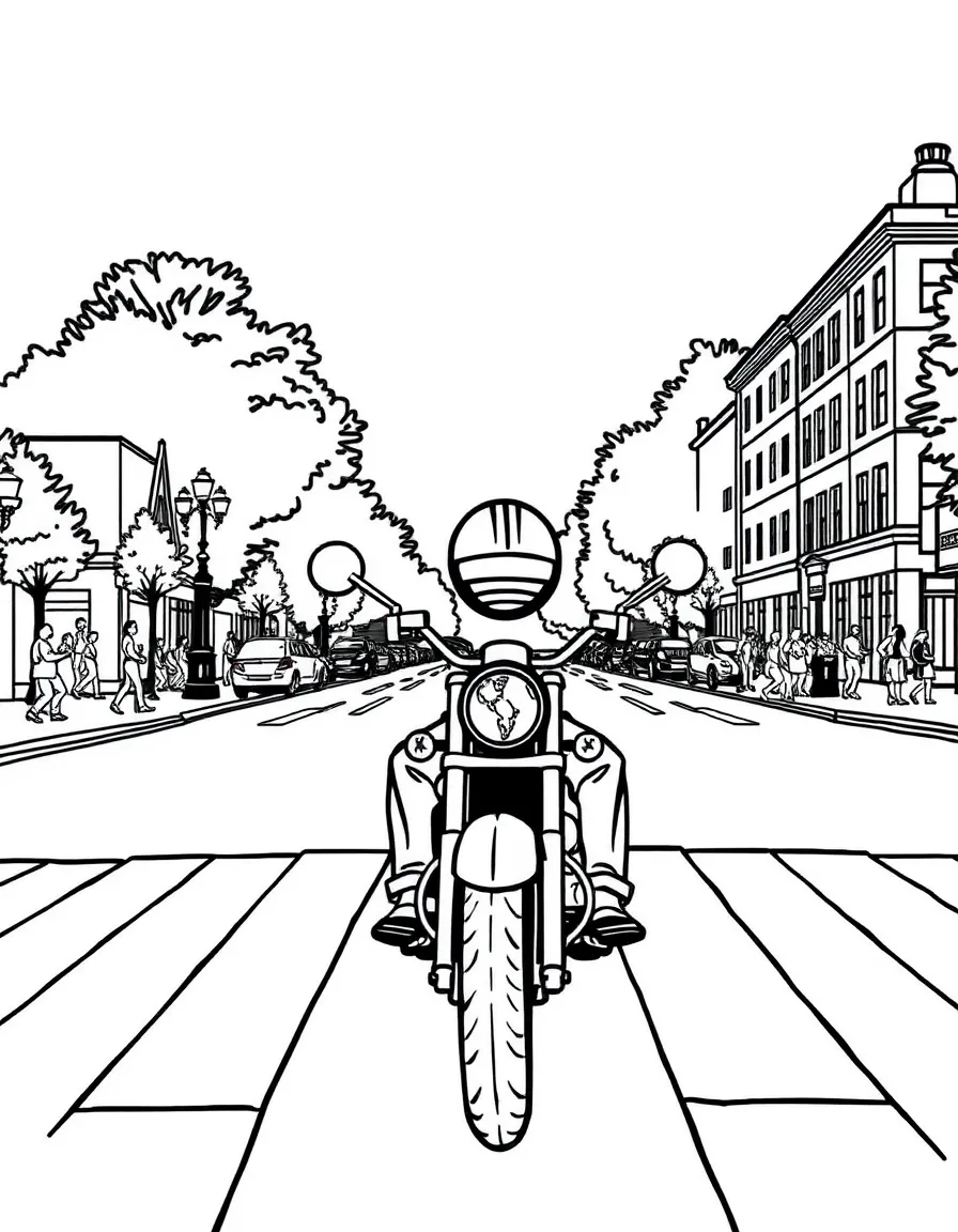 A motorcycle crossing Abbey Road in London