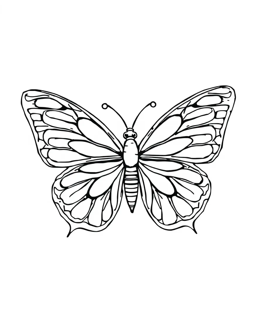 Butterfly with symmetrical wing patterns forming a natural mandala design