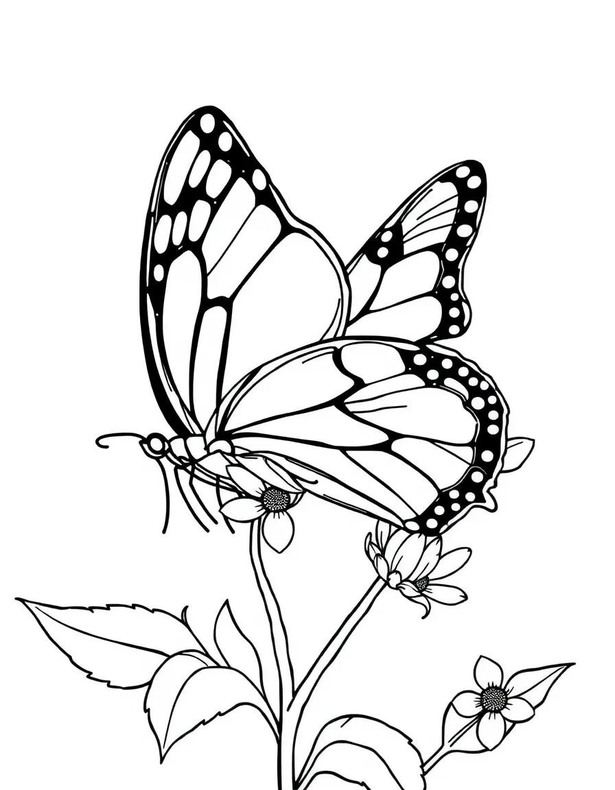 A detailed summer butterfly lifecycle display