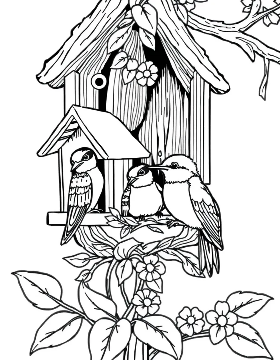 Summer birds nesting in elaborate martin houses