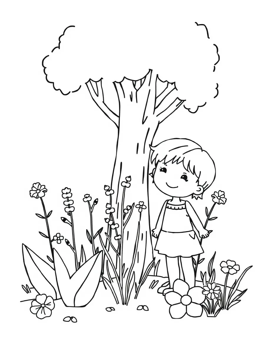 Children with a summer nature collection display