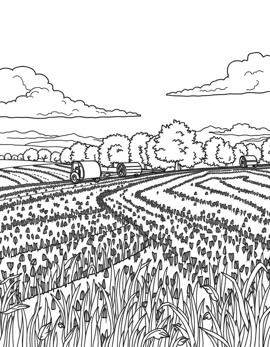 A detailed autumn farmers' field after harvest