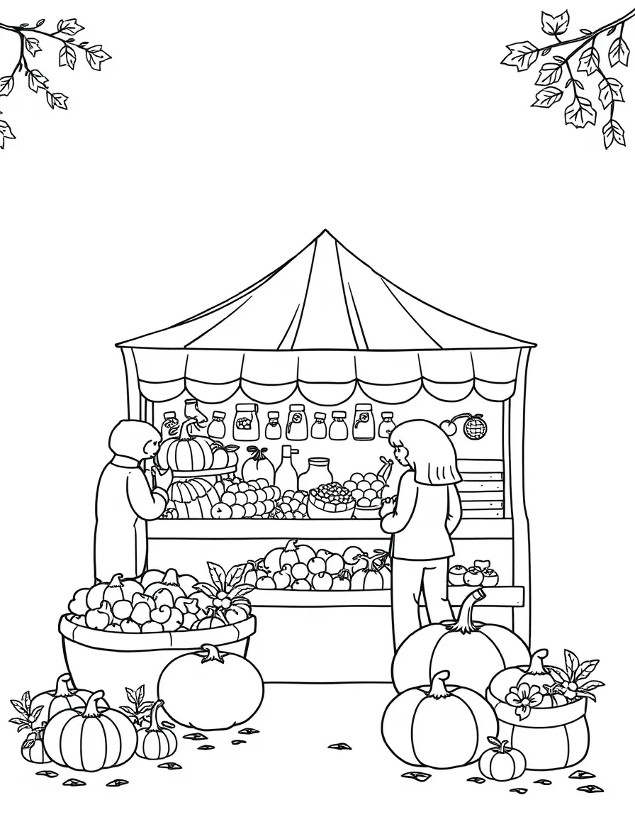 An autumn fair with produce competitions