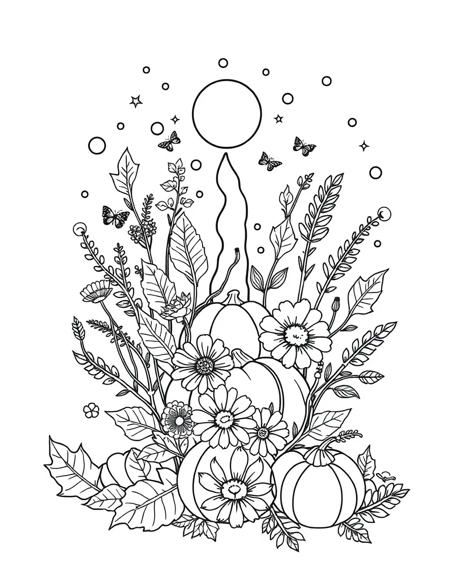 A fall equinox celebration with detailed elements