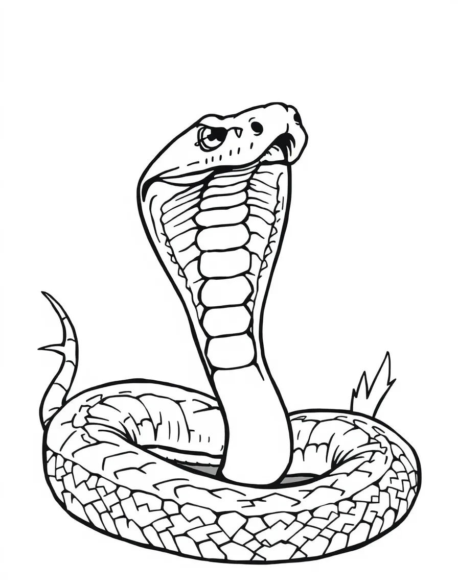 A rattlesnake coiled and ready to strike  