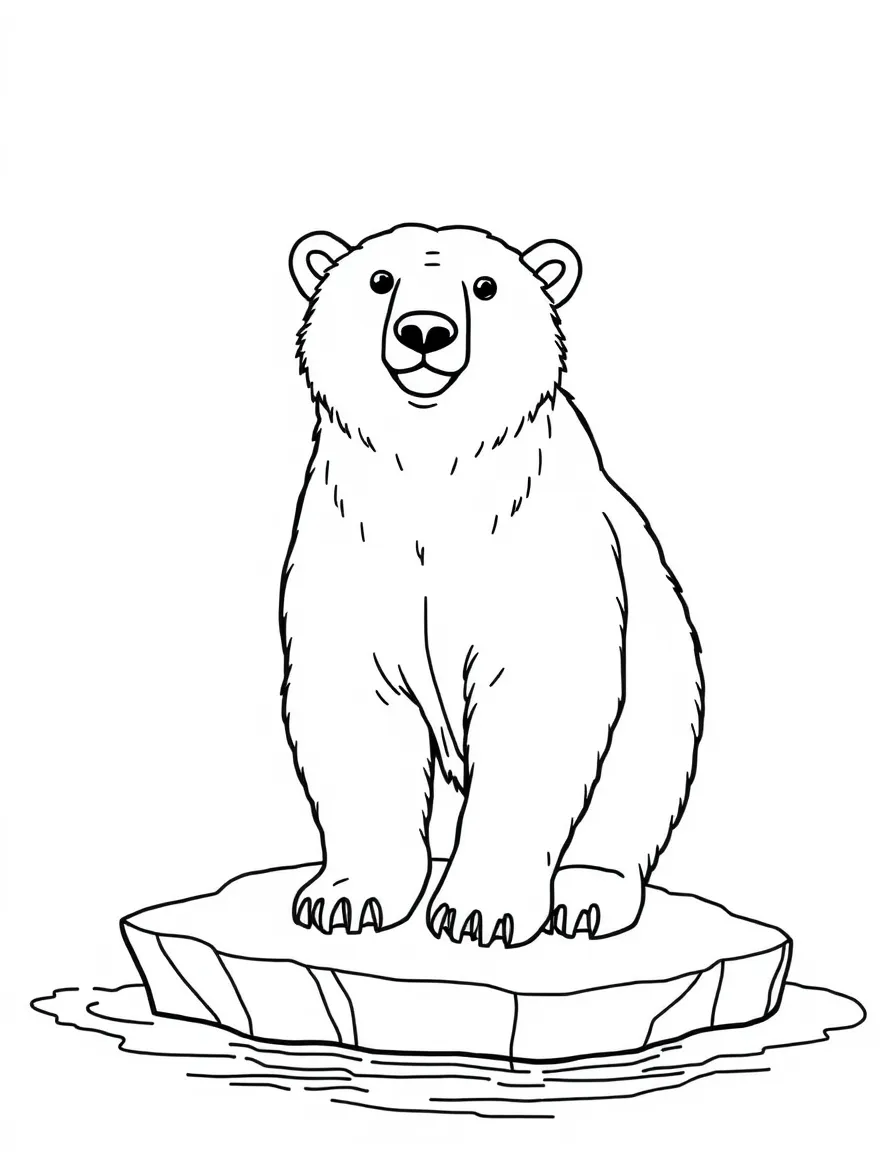 A polar bear standing on an ice floe  