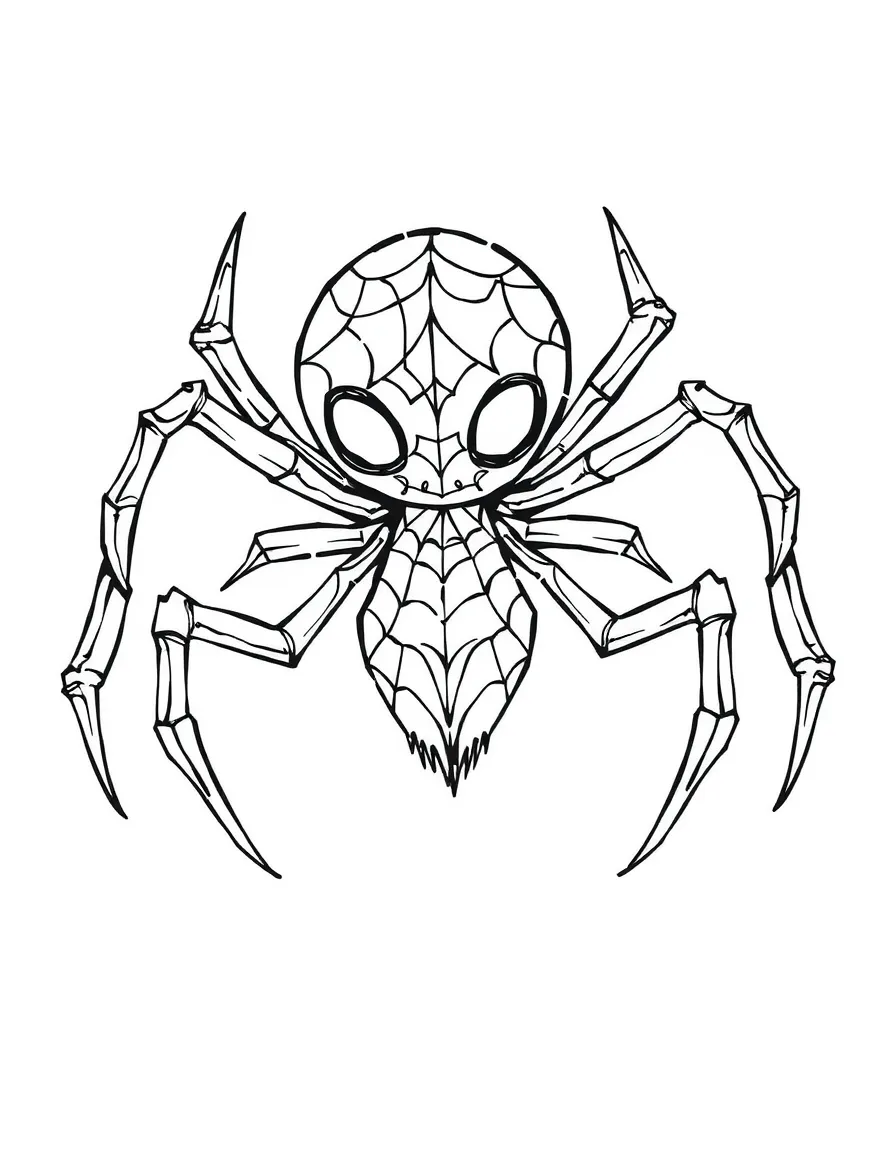 A spider-inspired character with multiple arms and web patterns
