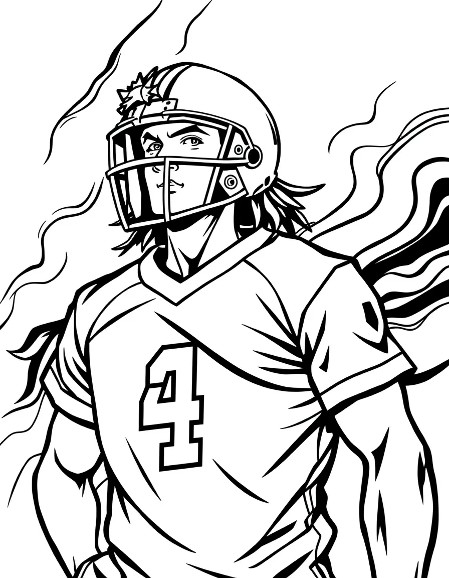 A sports ace with team jersey and determination