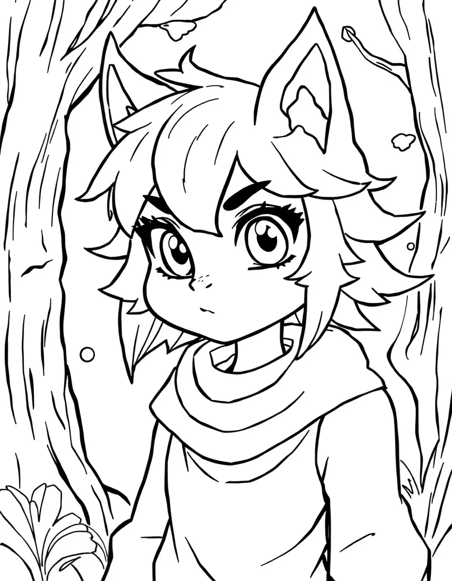 A character mid-transformation with partial animal features