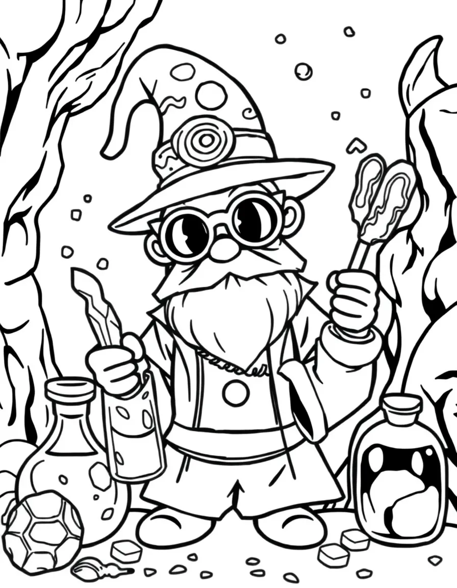 A candy alchemist with sugar crystal accessories