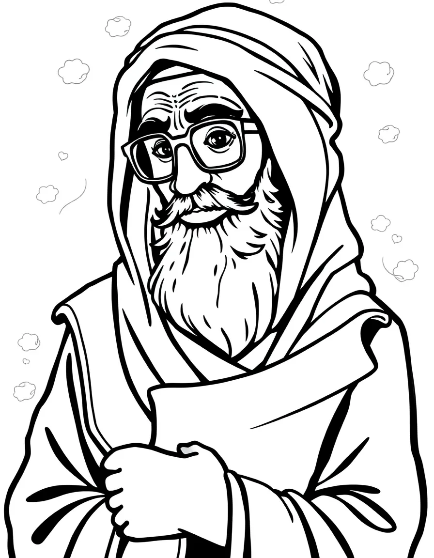 A lamia scholar with scroll and spectacles