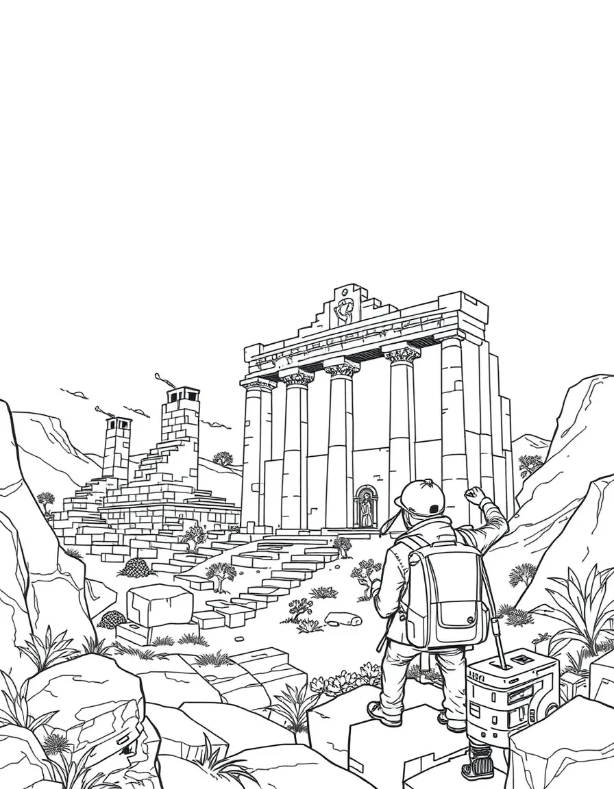 A ruin explorer mapping forgotten cities