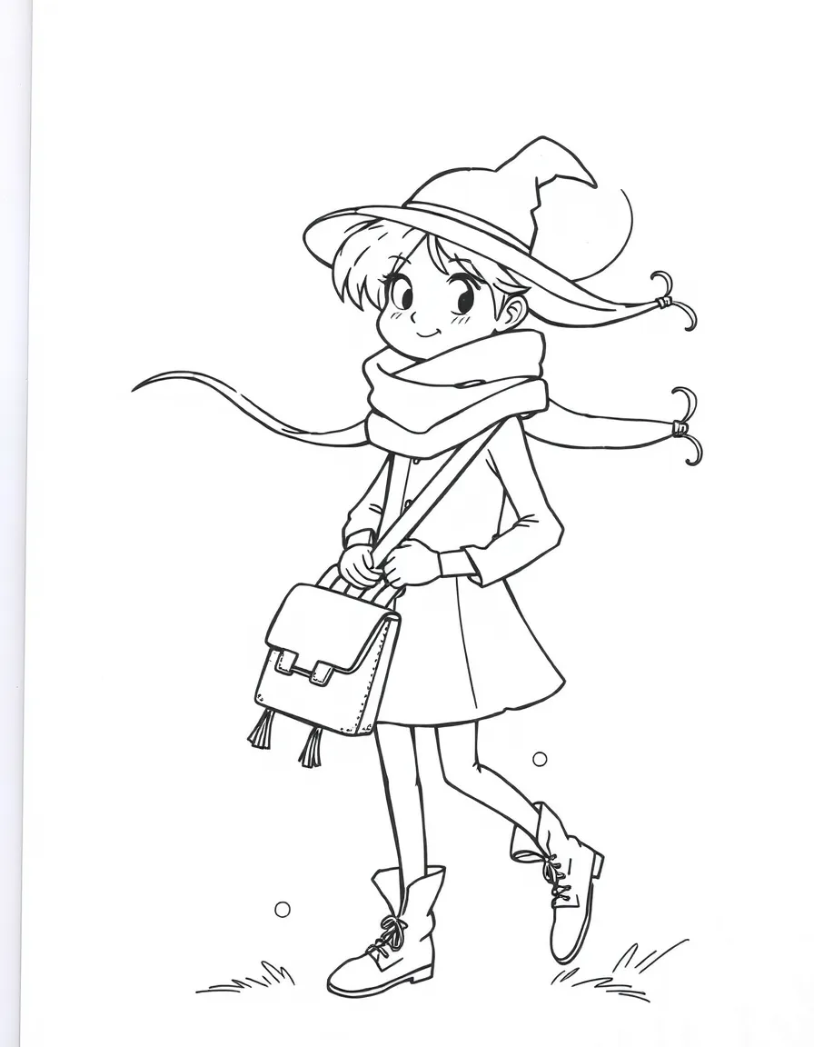A wind messenger with scarf-like extensions and letter bag