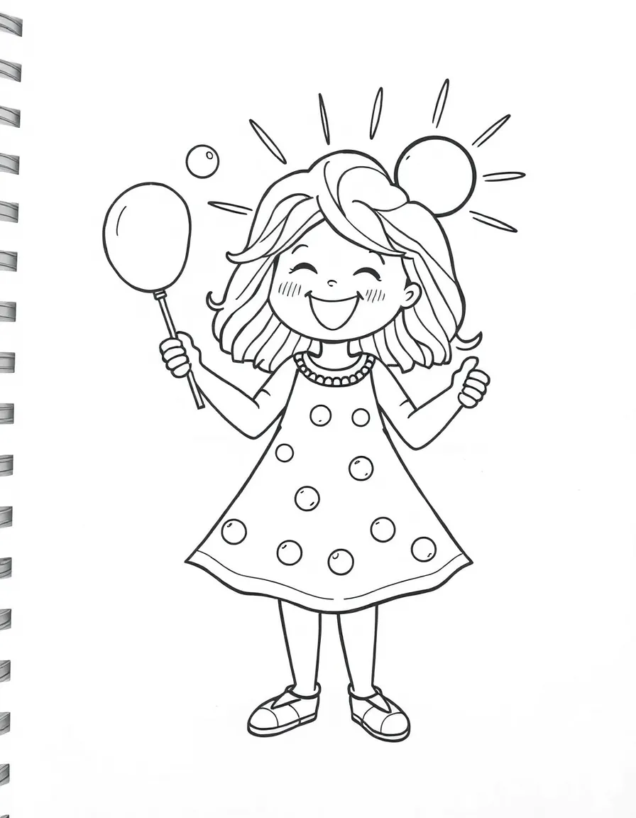 A joy spreader with bubble wand and sunny disposition