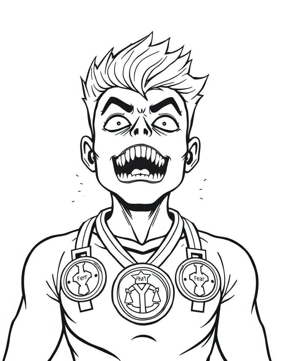 A fear face-off champion with courage medals
