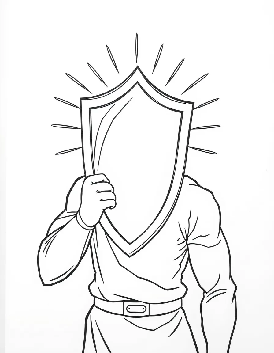 A confidence booster with mirror shield reflecting strength