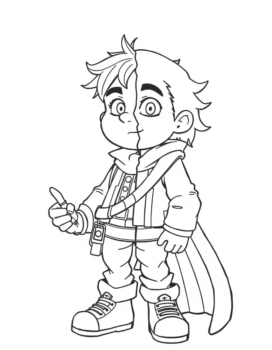 A past-future character with time period split
