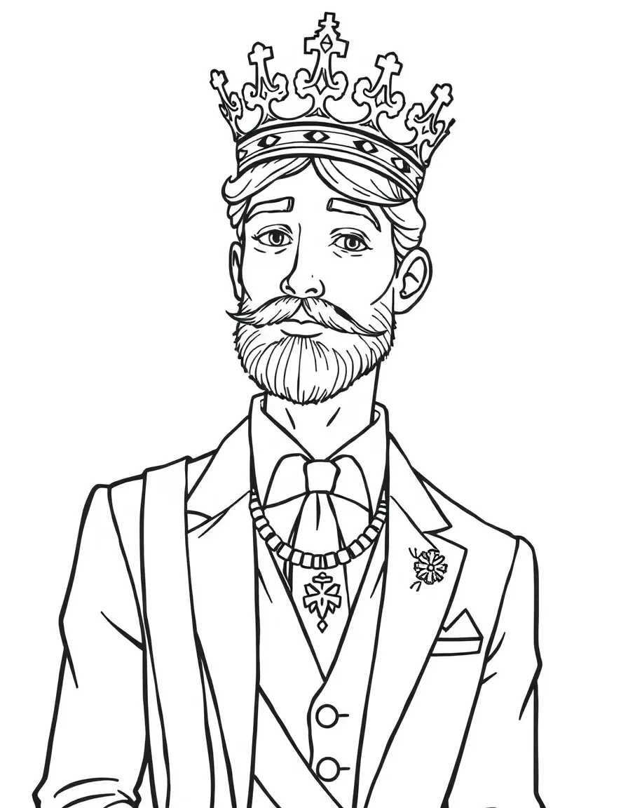 A royal-commoner with half formal, half casual attire