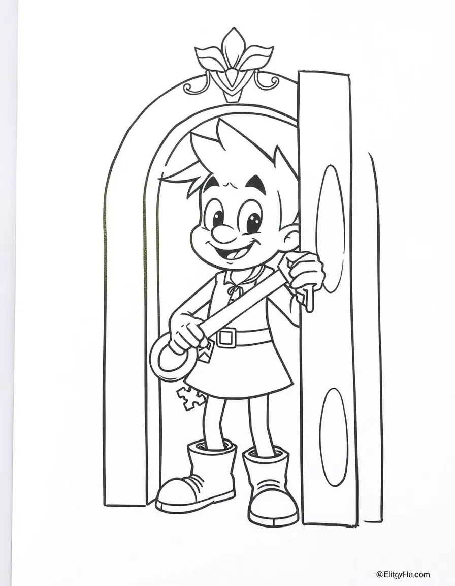 A key character unlocking special doors
