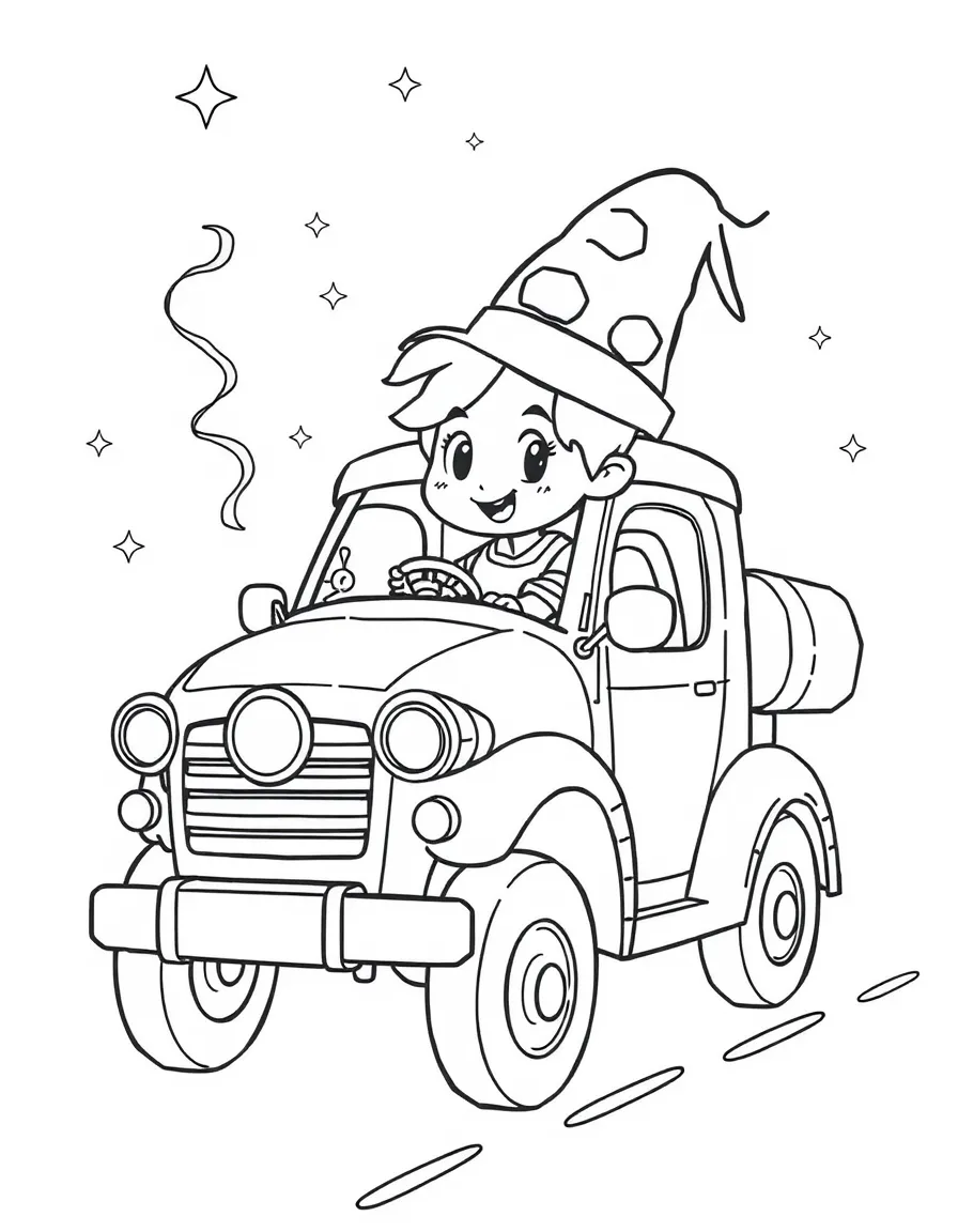 A vehicle character with transportation magic