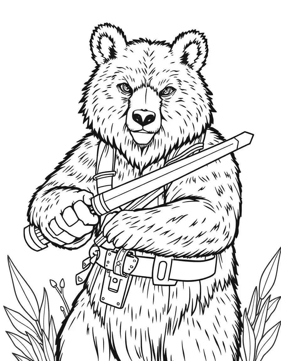 A bear defender with nature-infused strength