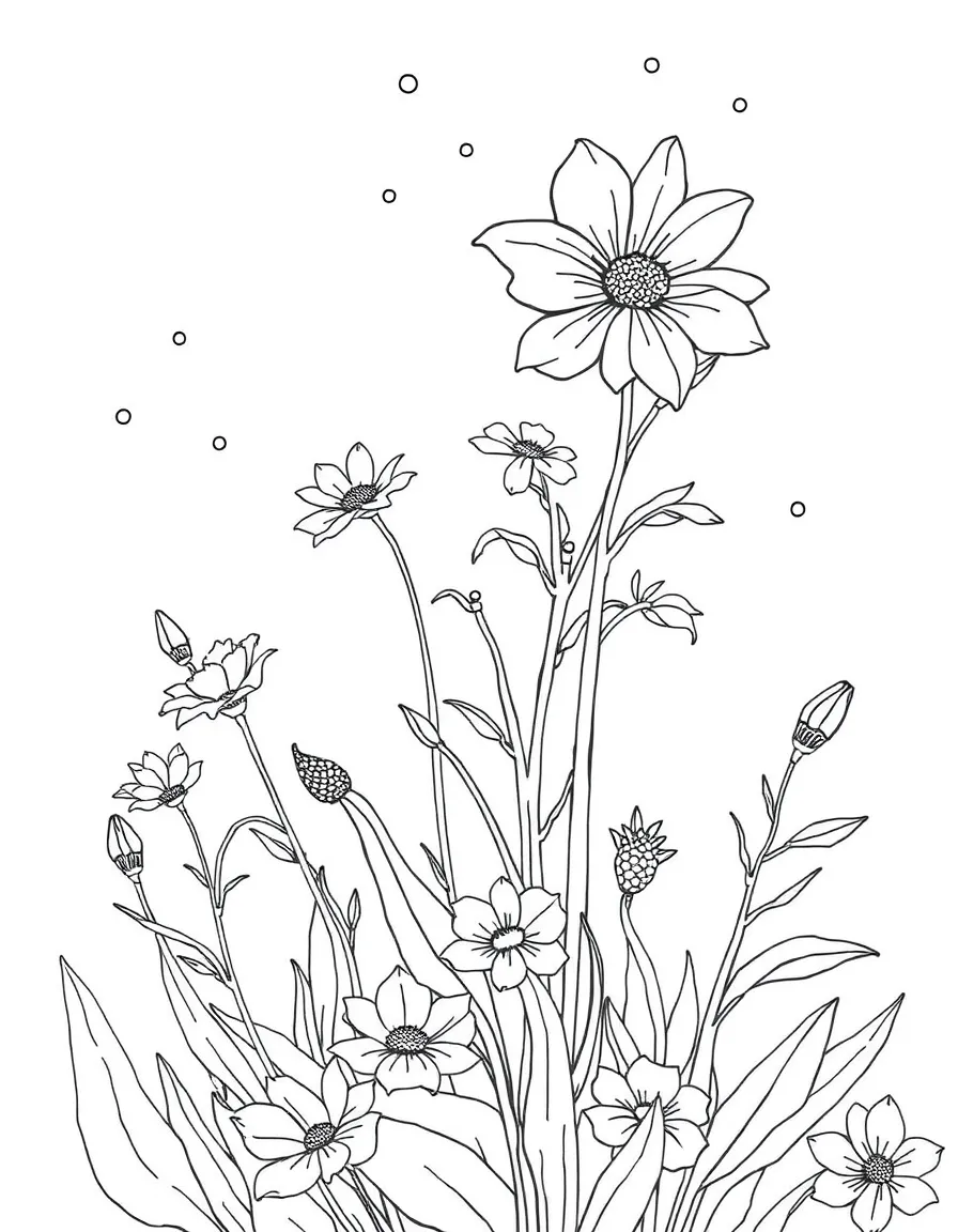 An enchanted florist growing impossible blooms