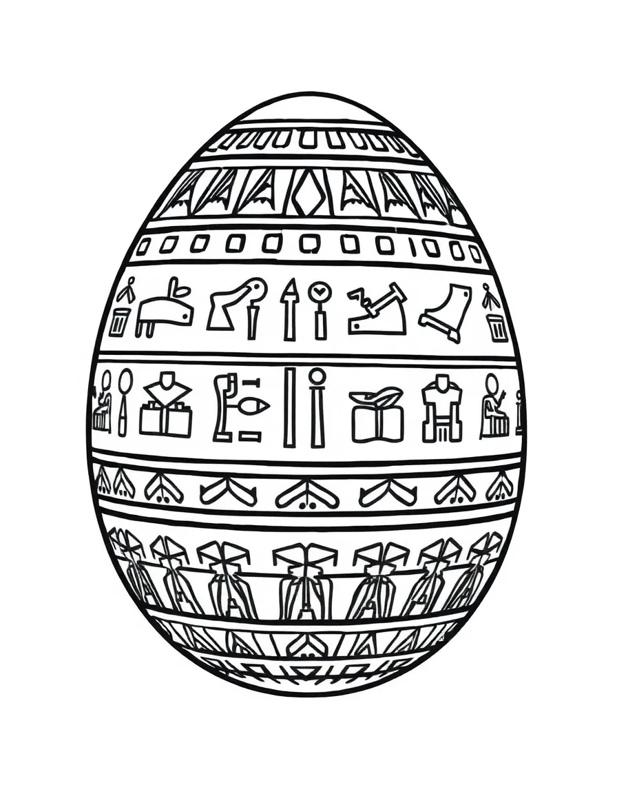 An Easter egg with ancient Egyptian hieroglyphs
