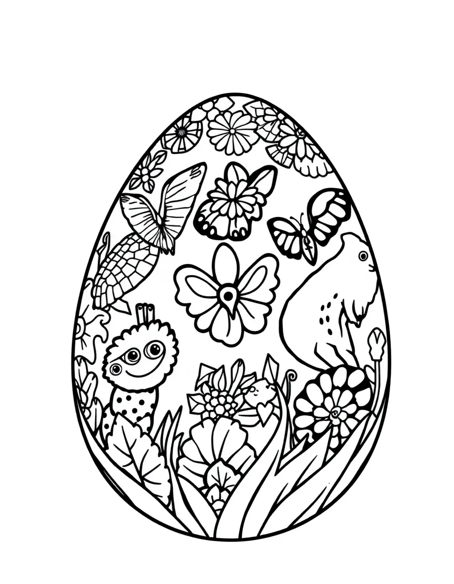 An Easter egg with endangered species awareness designs