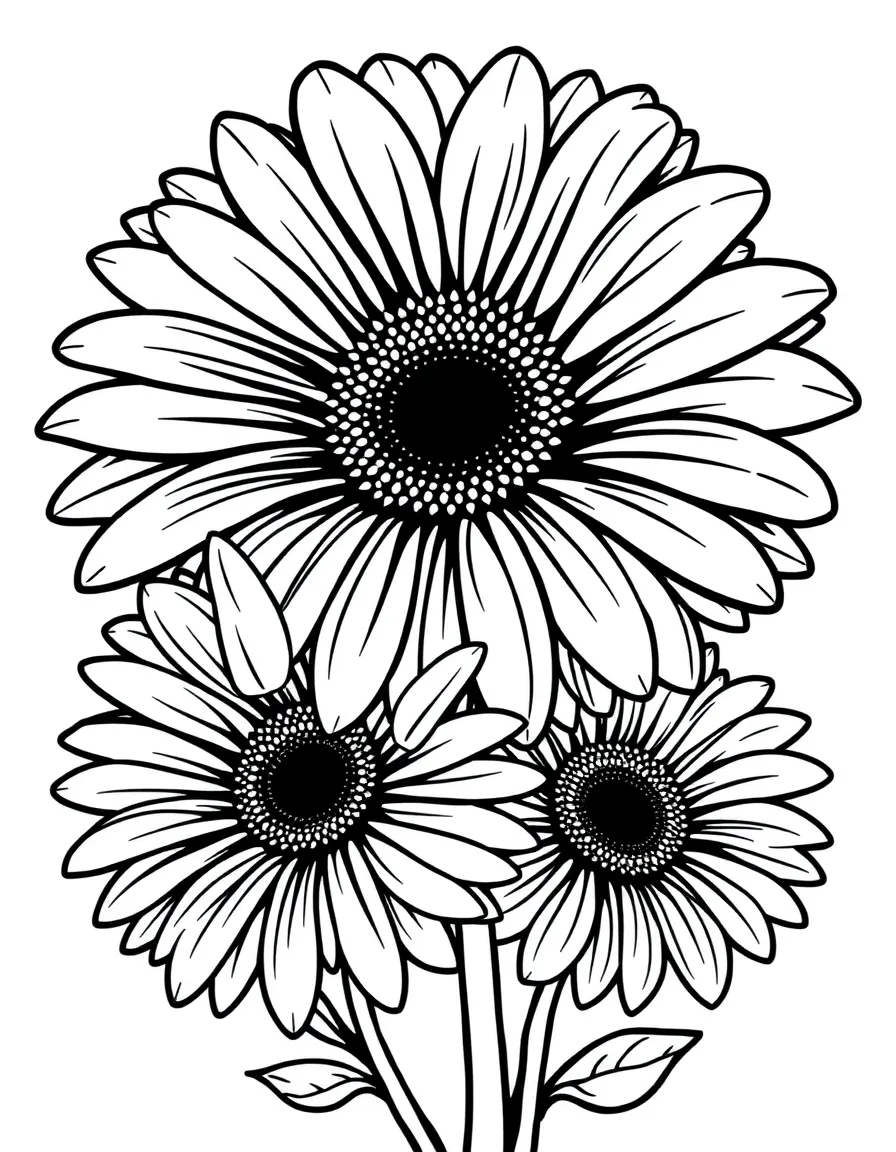 Gerbera daisies with their bold, graphic shapes