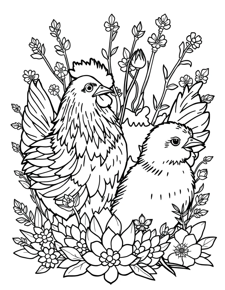 Hens and chicks succulents with spring flower accents