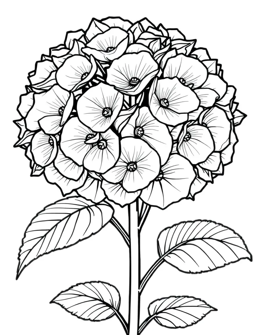 Hydrangeas beginning to form their globe-like blooms