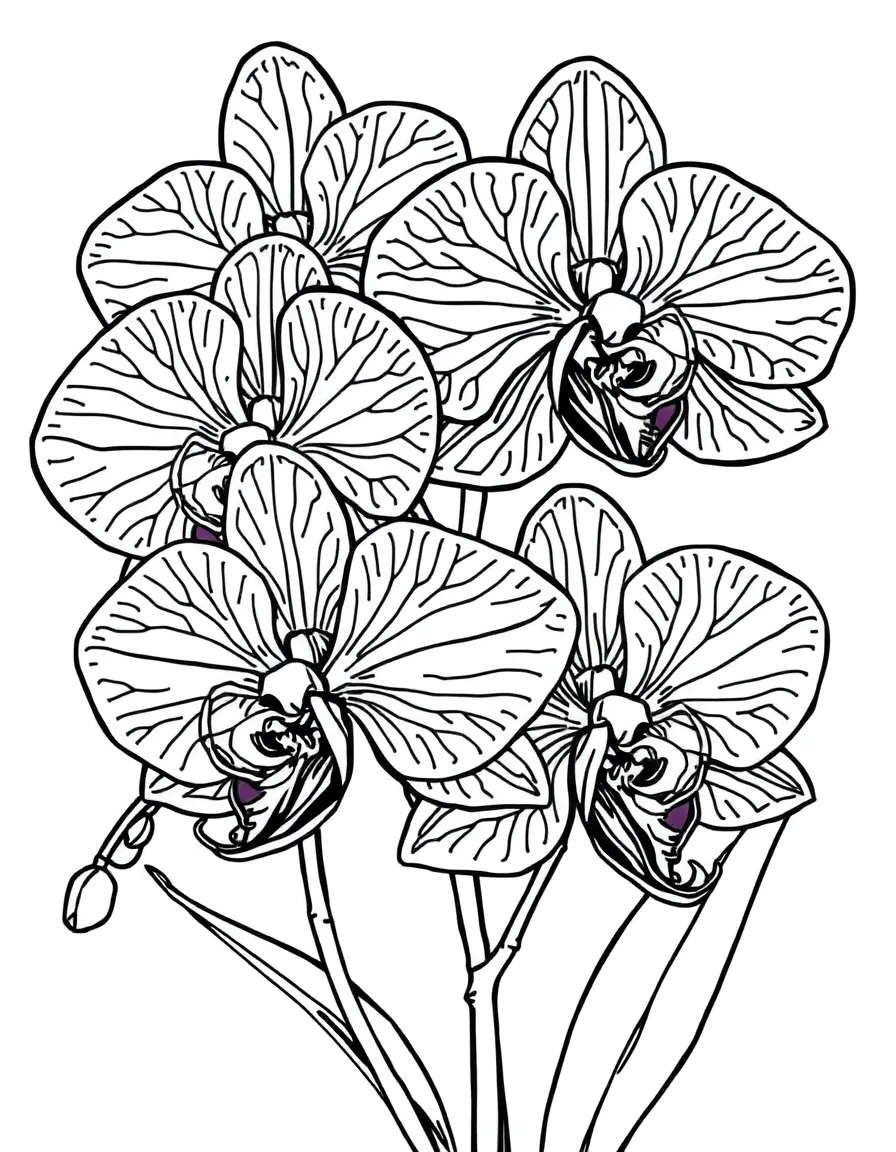 Orchids with their exotic patterns and shapes