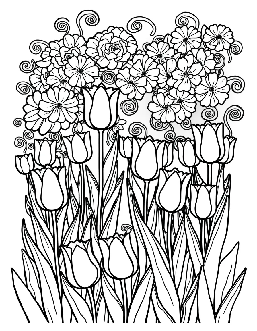 Tulip festival with elaborate garden designs