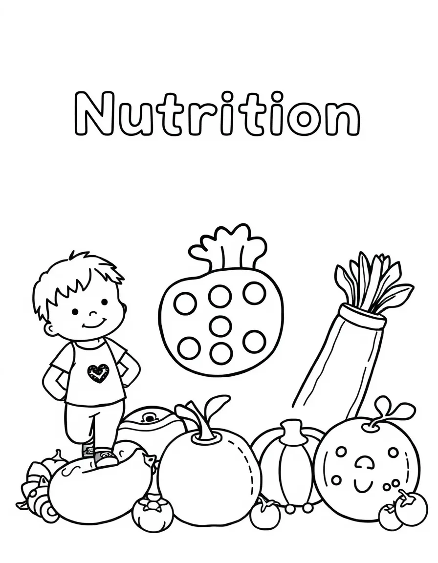 Children learning about nutrition with food groups