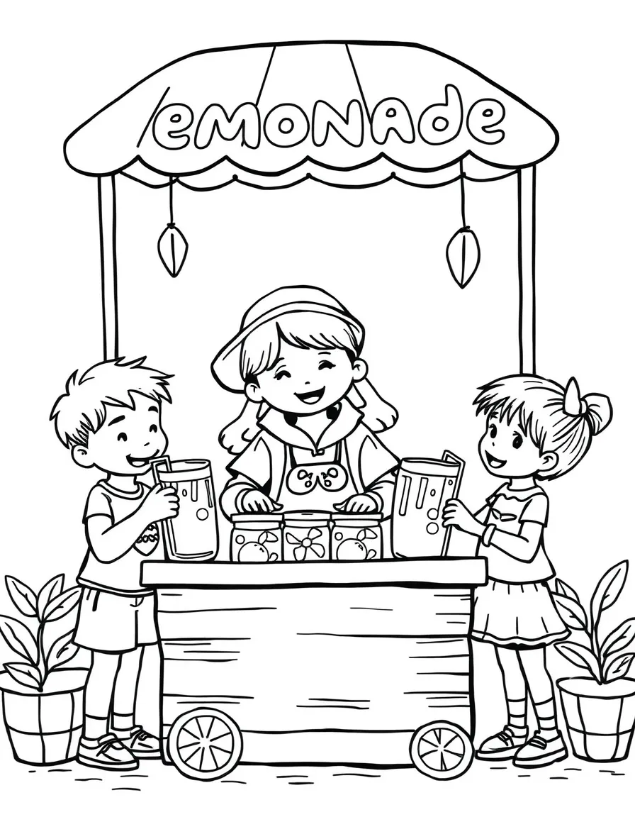 Children selling lemonade for a good cause