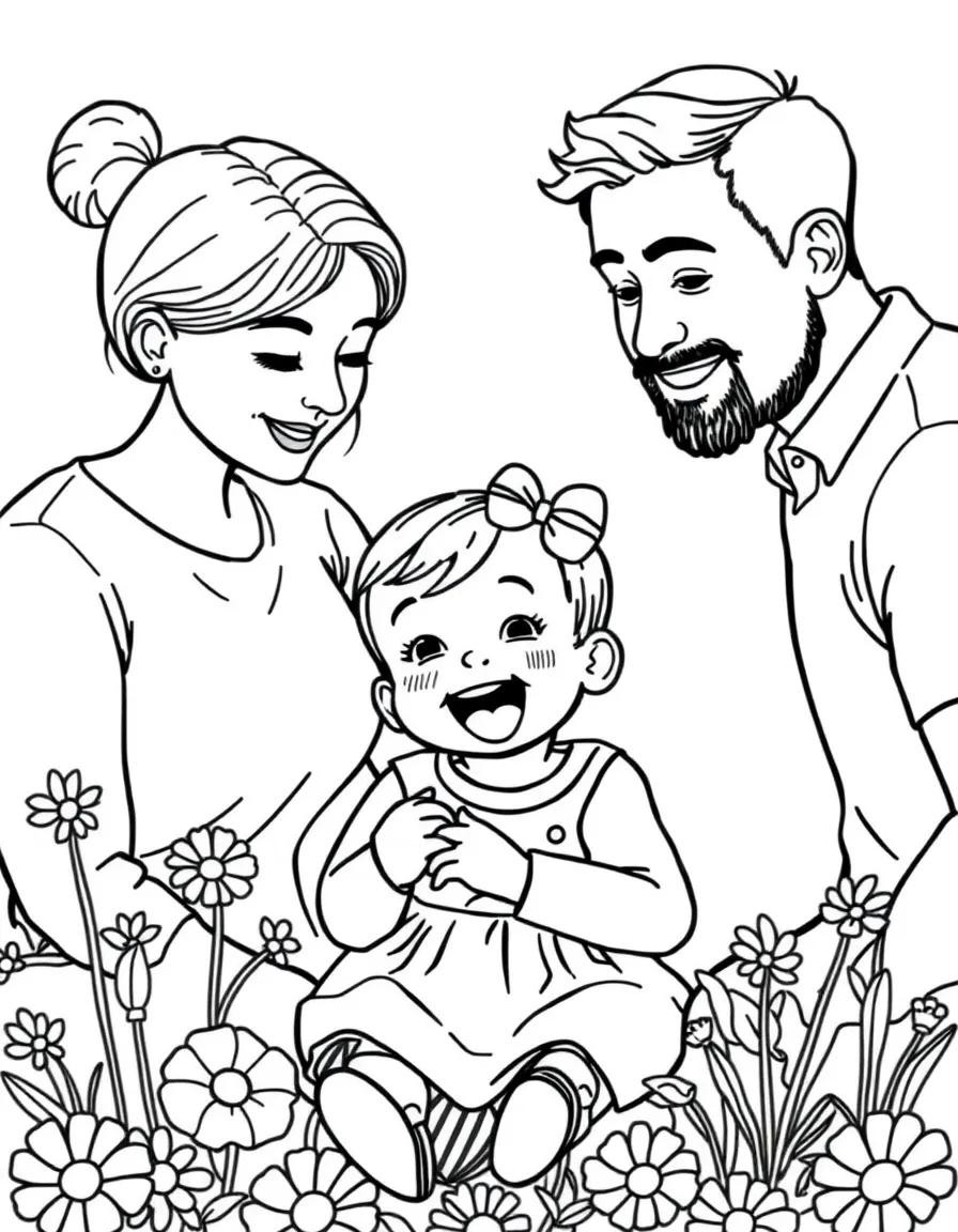 Parents celebrating child's first accomplishments