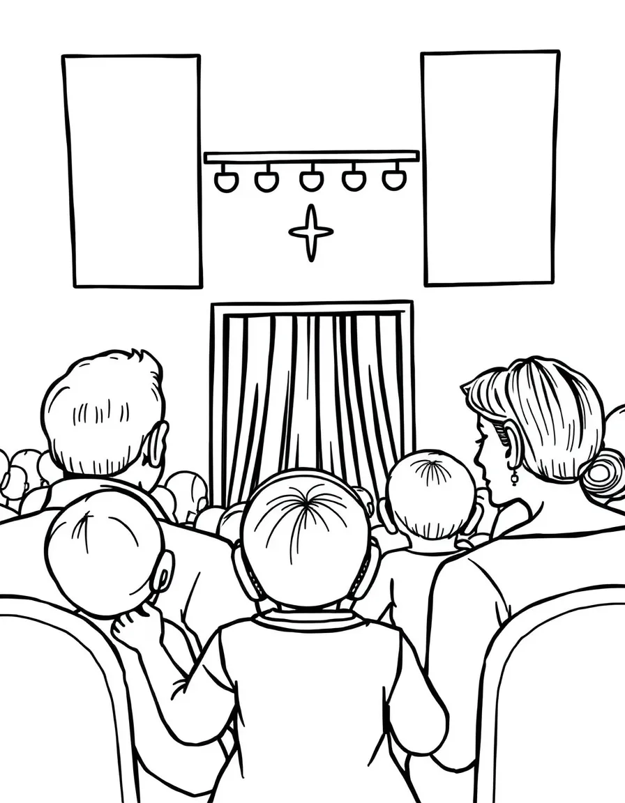 Parents and children with hearing aids at concert