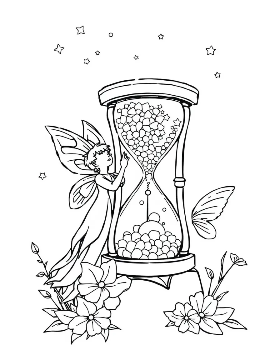 Time fairies who manage the changing of seasons with giant hourglasses