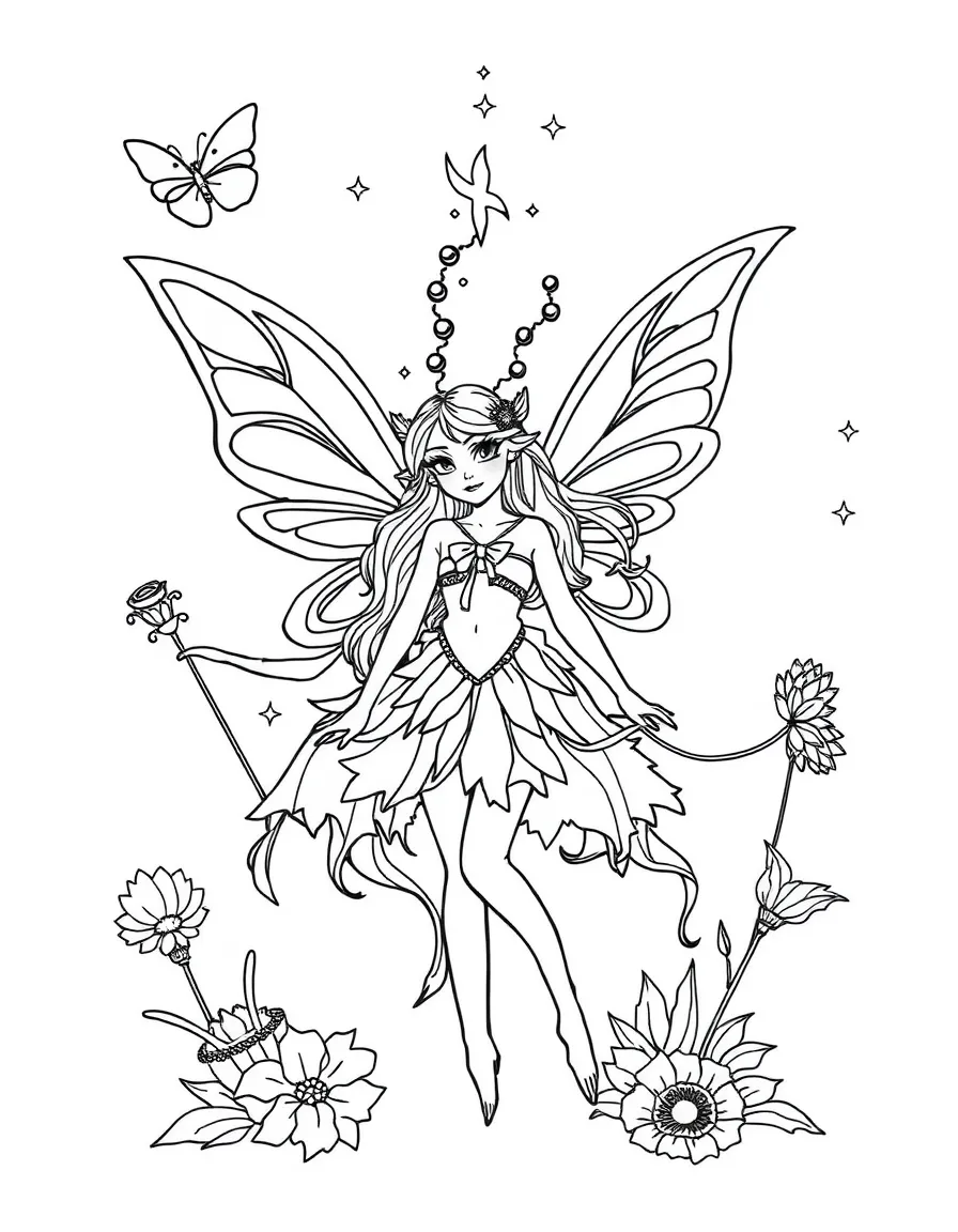 Elemental fairies embodying different aspects of nature's power