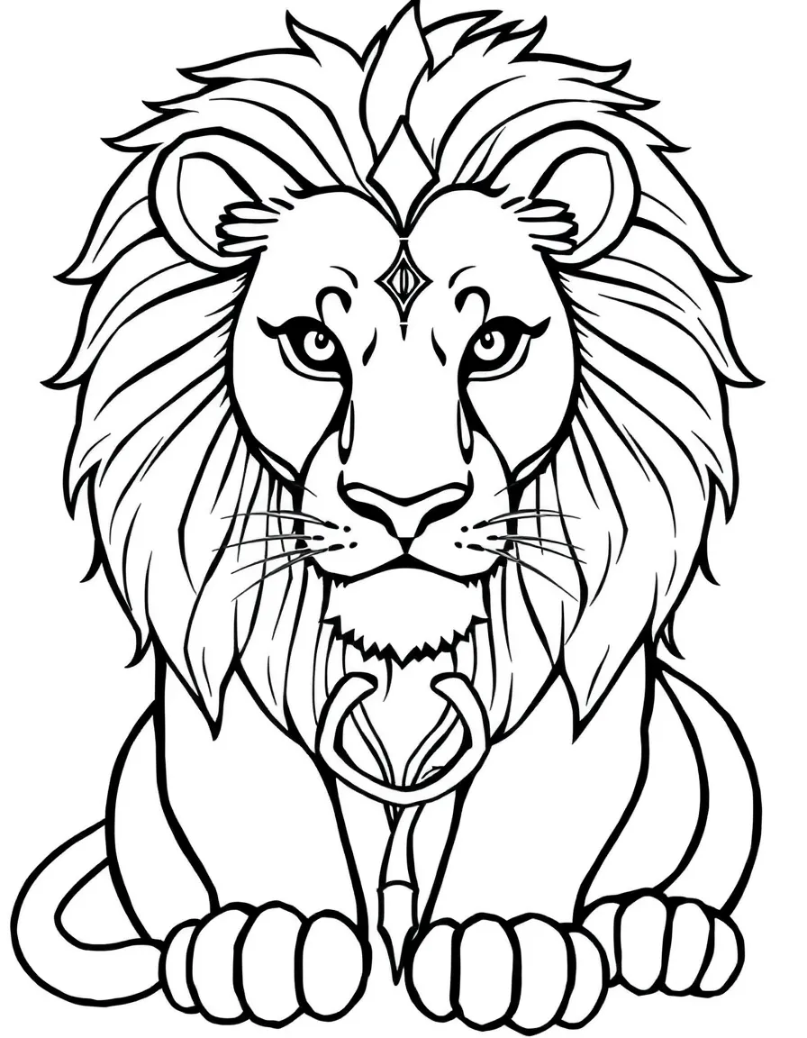 Leo the Lion with the sickle pattern