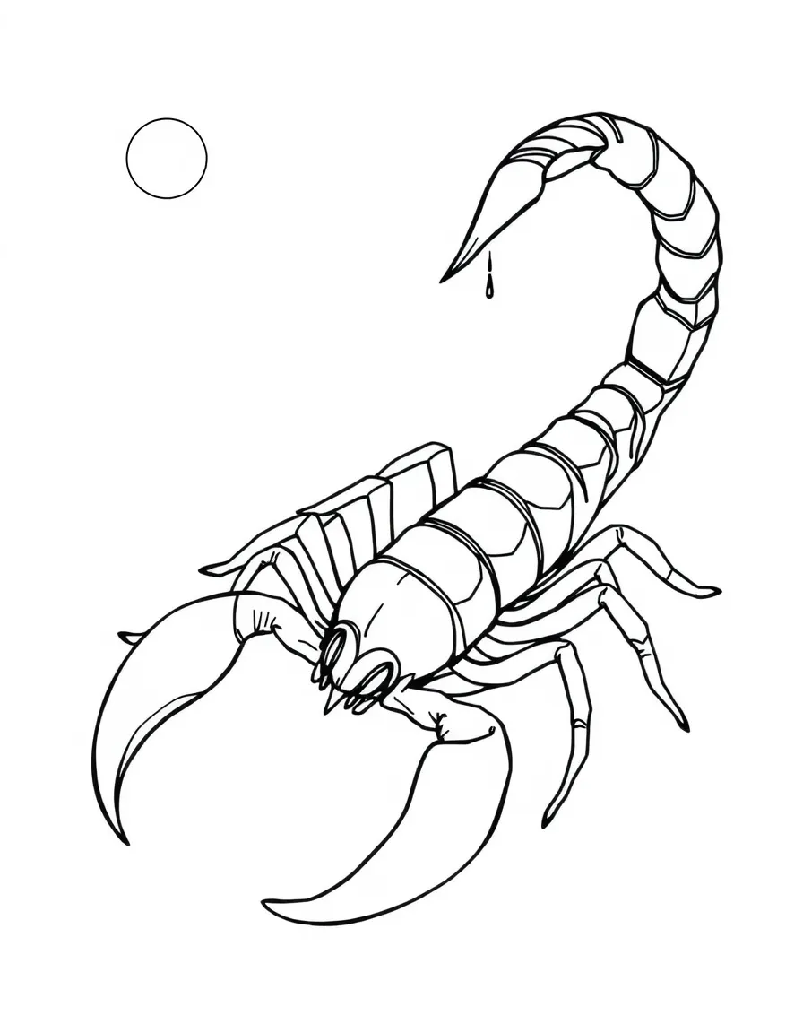Scorpius with its curving tail and bright Antares