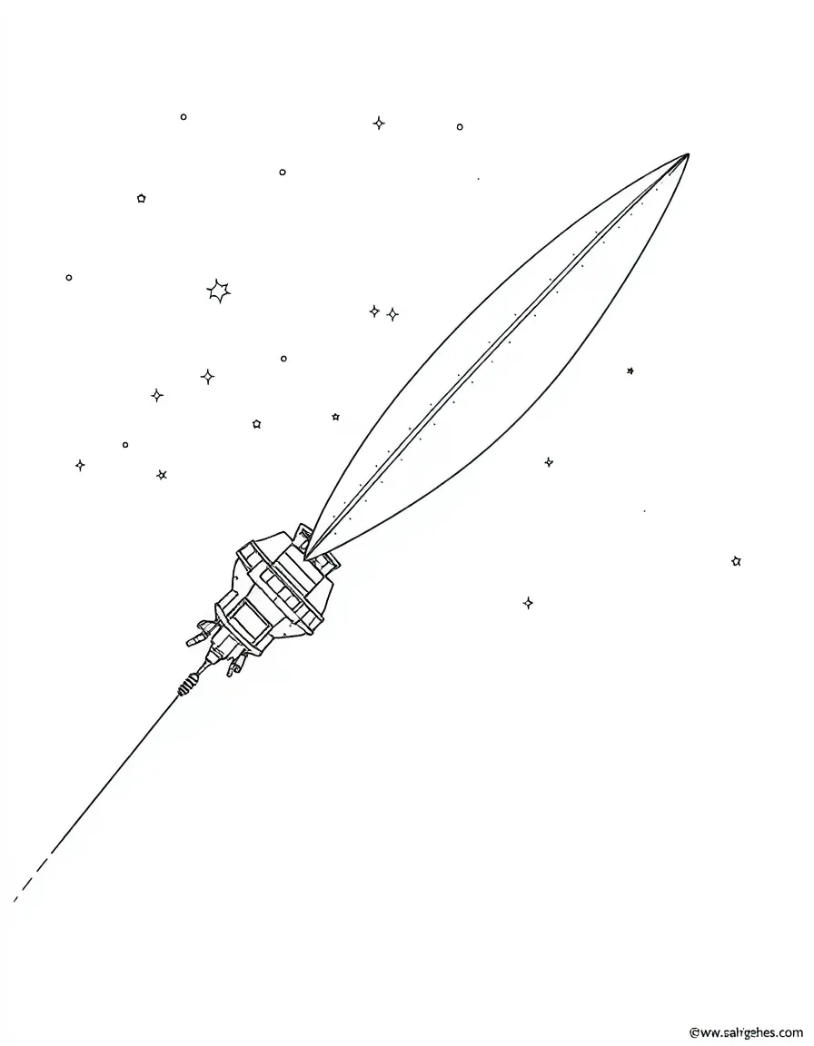 An interstellar probe with light sail deployment
